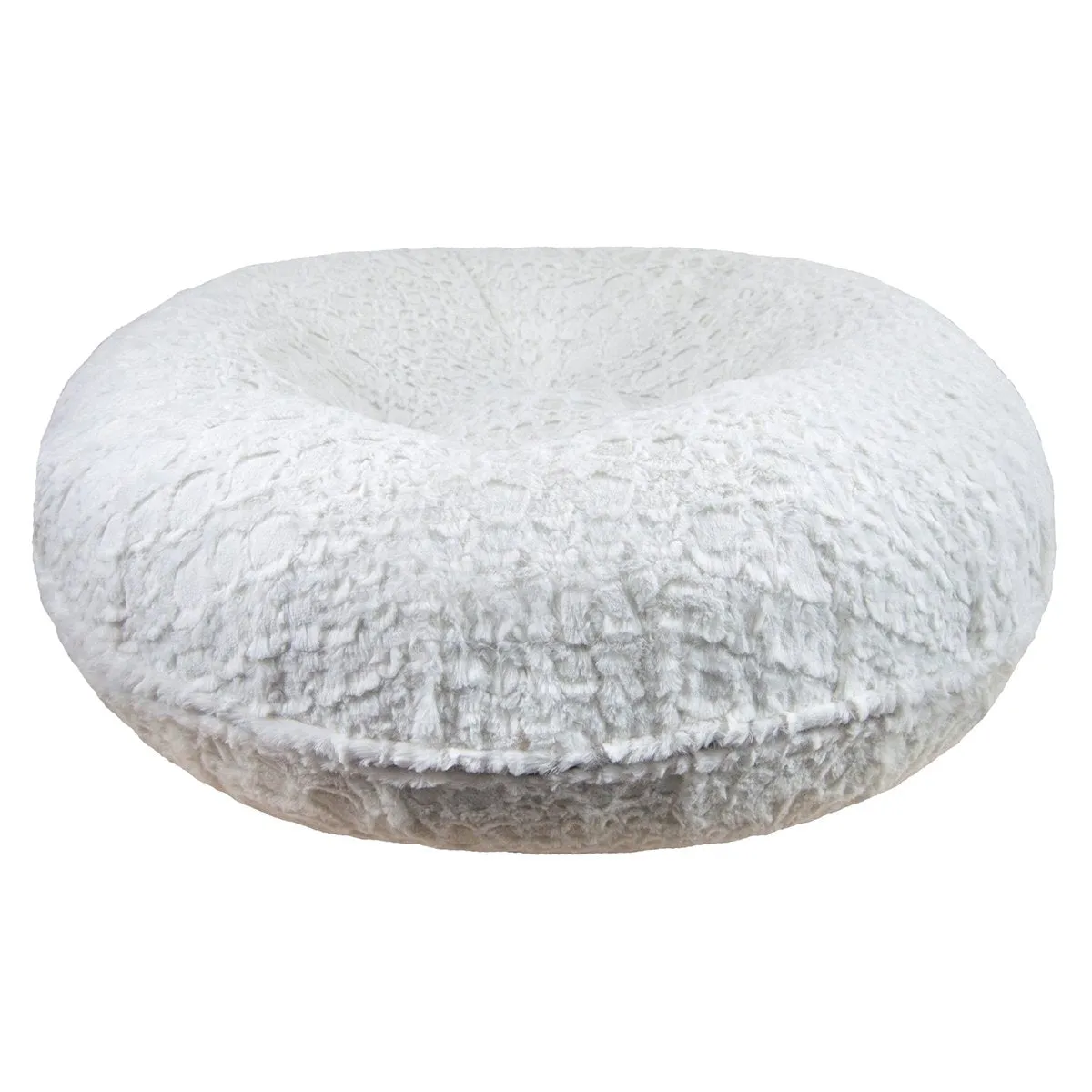 Bagel Dog Bed Serenity White
