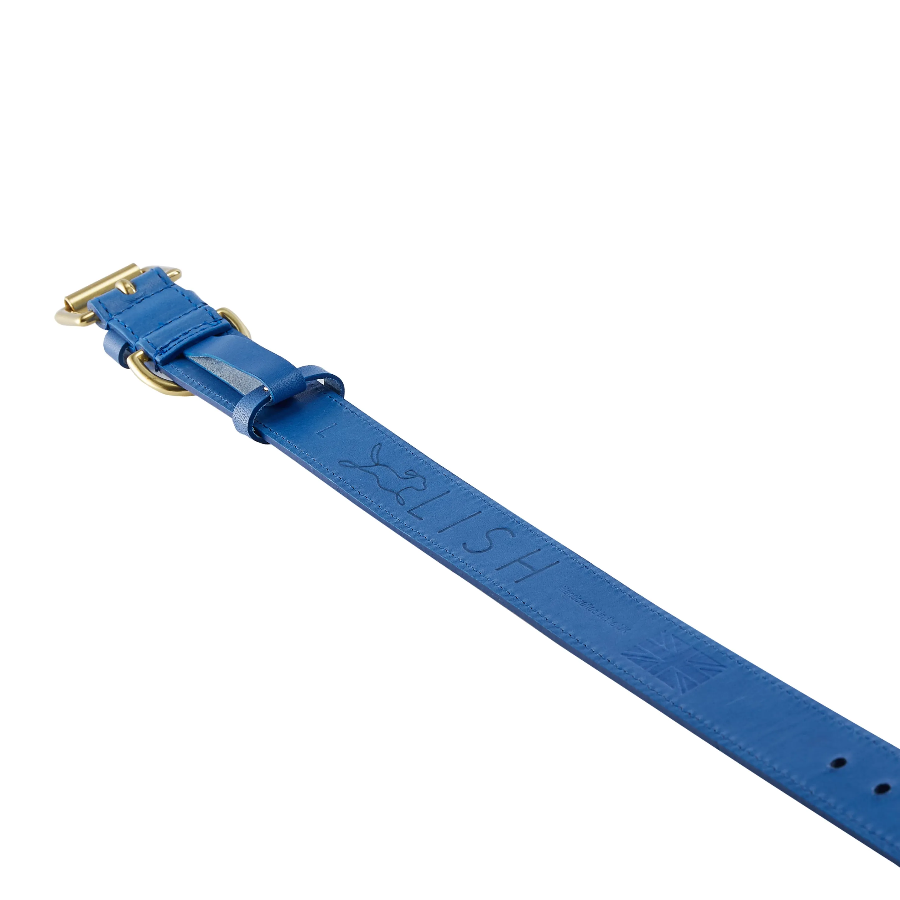 Coopers Cobalt Blue Luxury Leather Designer Dog Collar