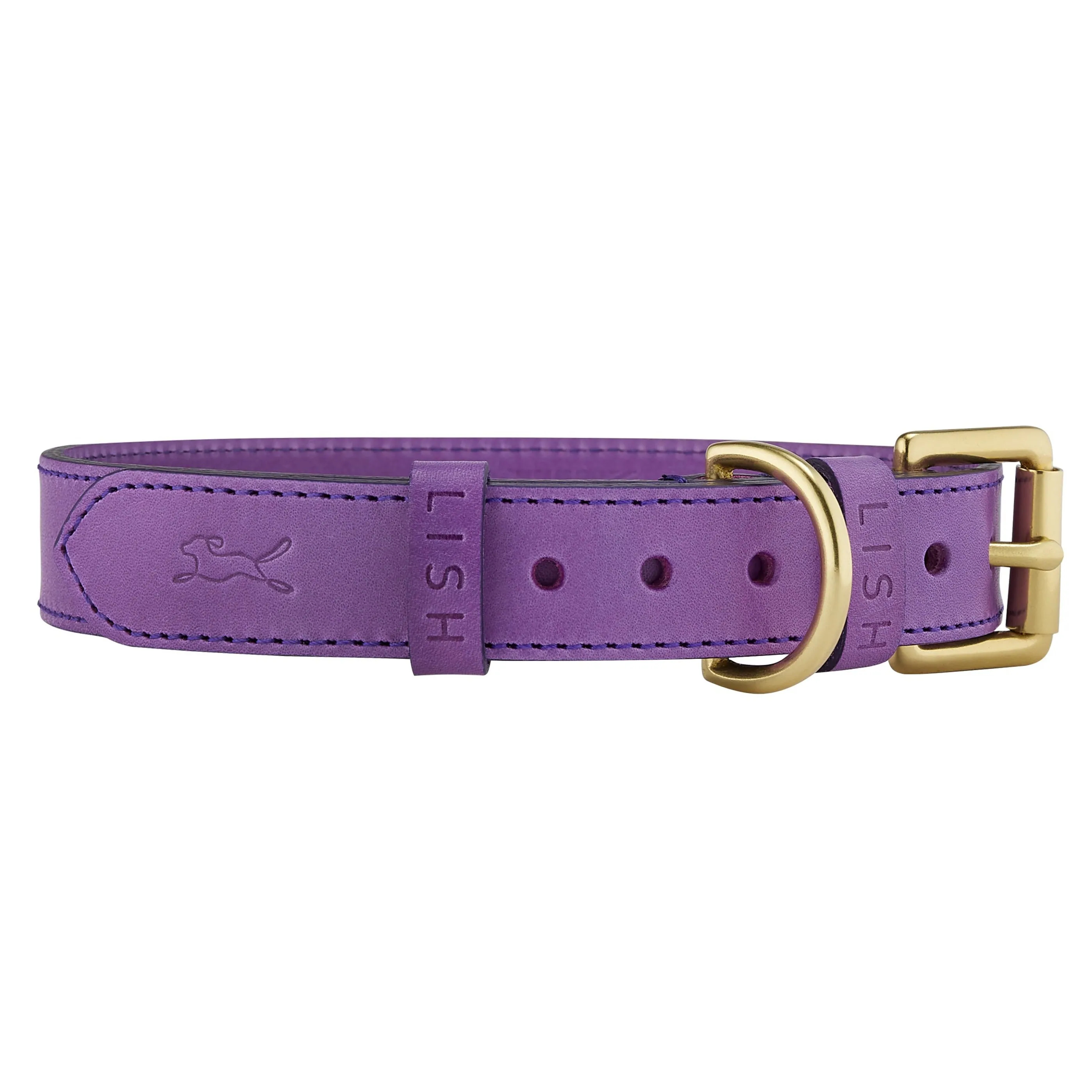 Coopers Violet Luxury Leather Designer Dog Collar