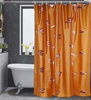 Kuber Industries Shower Curtain & Bathmat Set | Non-Slip Bath mats for Bathroom | Easy-Slide Curtains | Polyester Curtain or Bathmat for Bath Décor | XTL377-3T | 15 Pcs Set | Multicolor