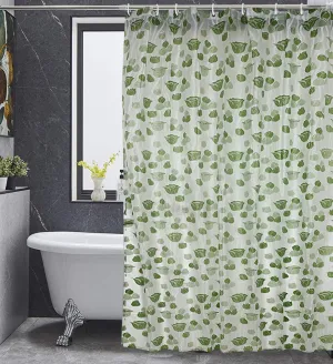 Kuber Industries Shower Curtain & Bathmat Set | Non-Slip Bath mats for Bathroom | Easy-Slide Curtains | Polyester Curtain or Bathmat for Bath Décor | YF95-3T | 9 Pcs Set | Multicolor
