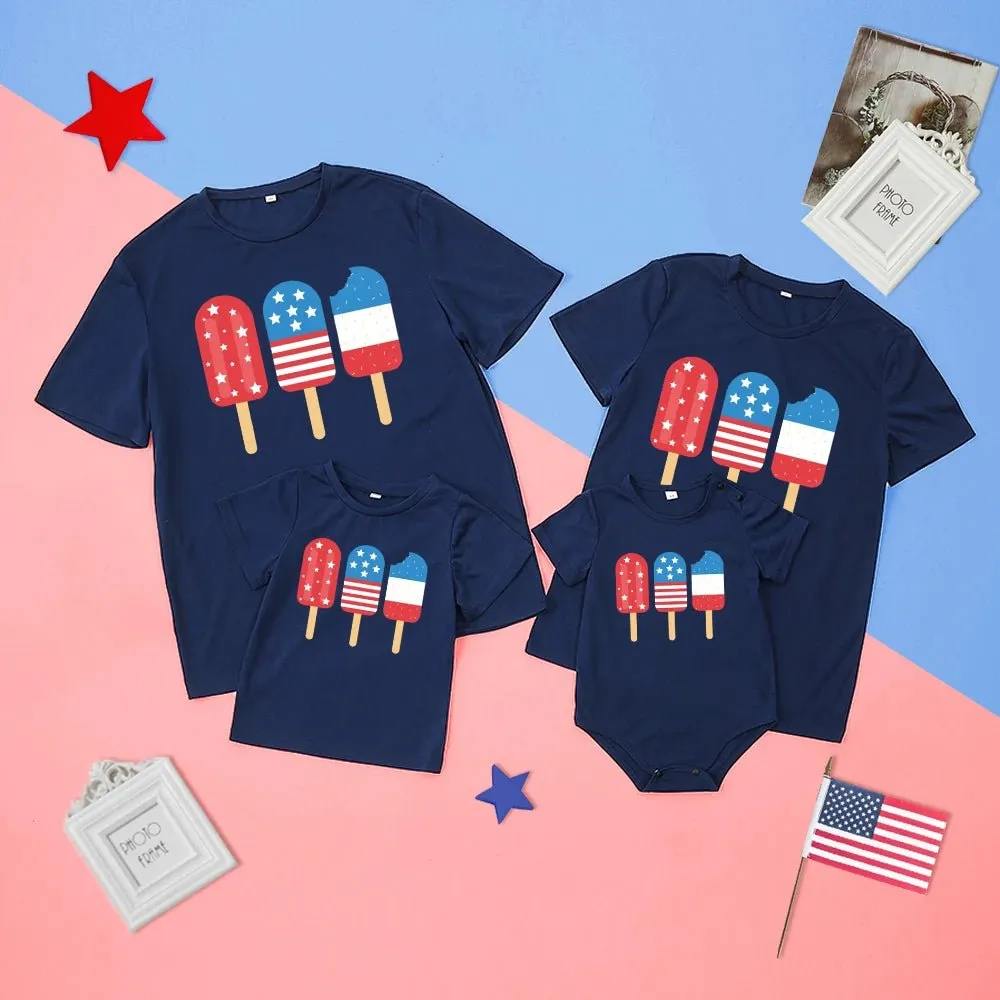 Mommy and Me Patriotic Popsicle Top