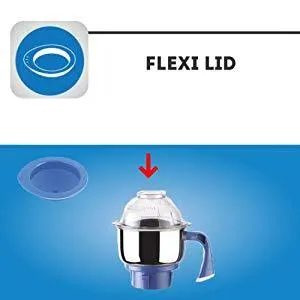 Preethi Blue Leaf Gold 750-Watt Mixer Grinder (White/Blue)