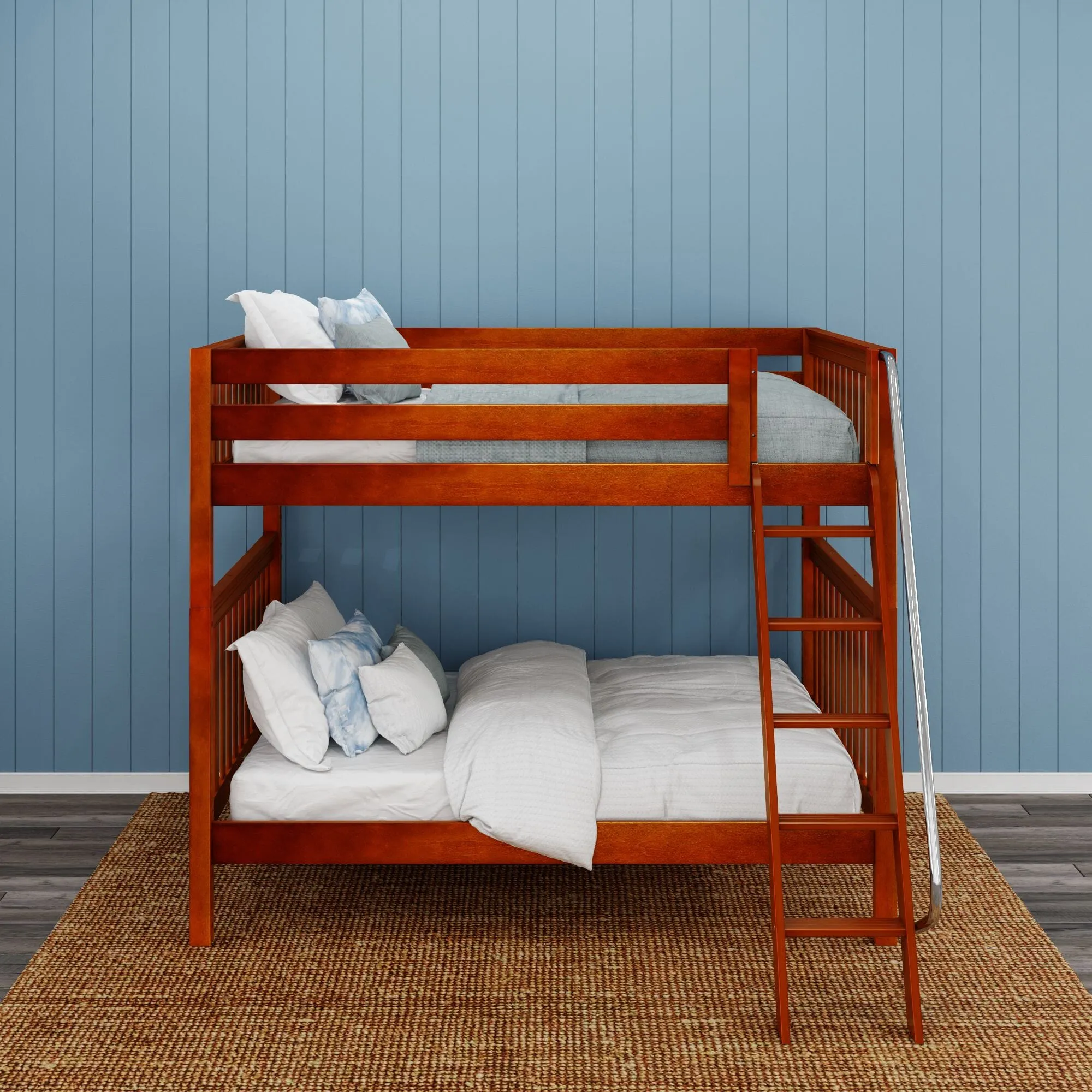 Queen High Bunk Bed with Ladder
