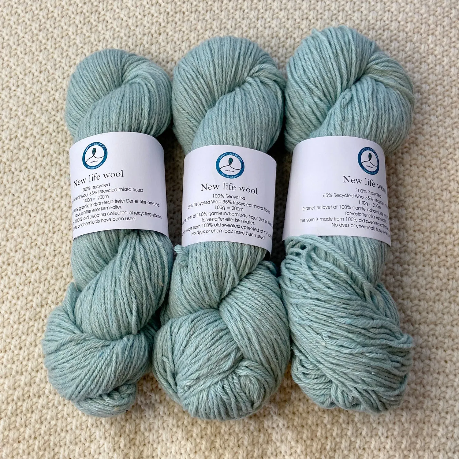 "Mint Green" New Life Aran