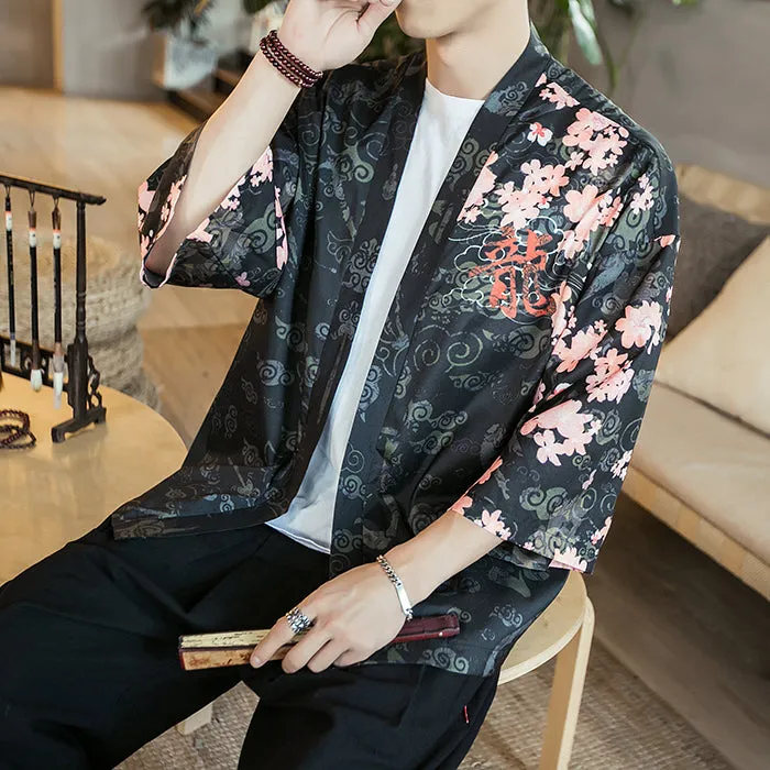 Summer Oriental Swan Thin Cardigan Trendy Plus Size Tops Outerwear