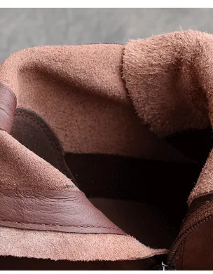Winter Autumn Comfortable Retro Leather Ankle Boots