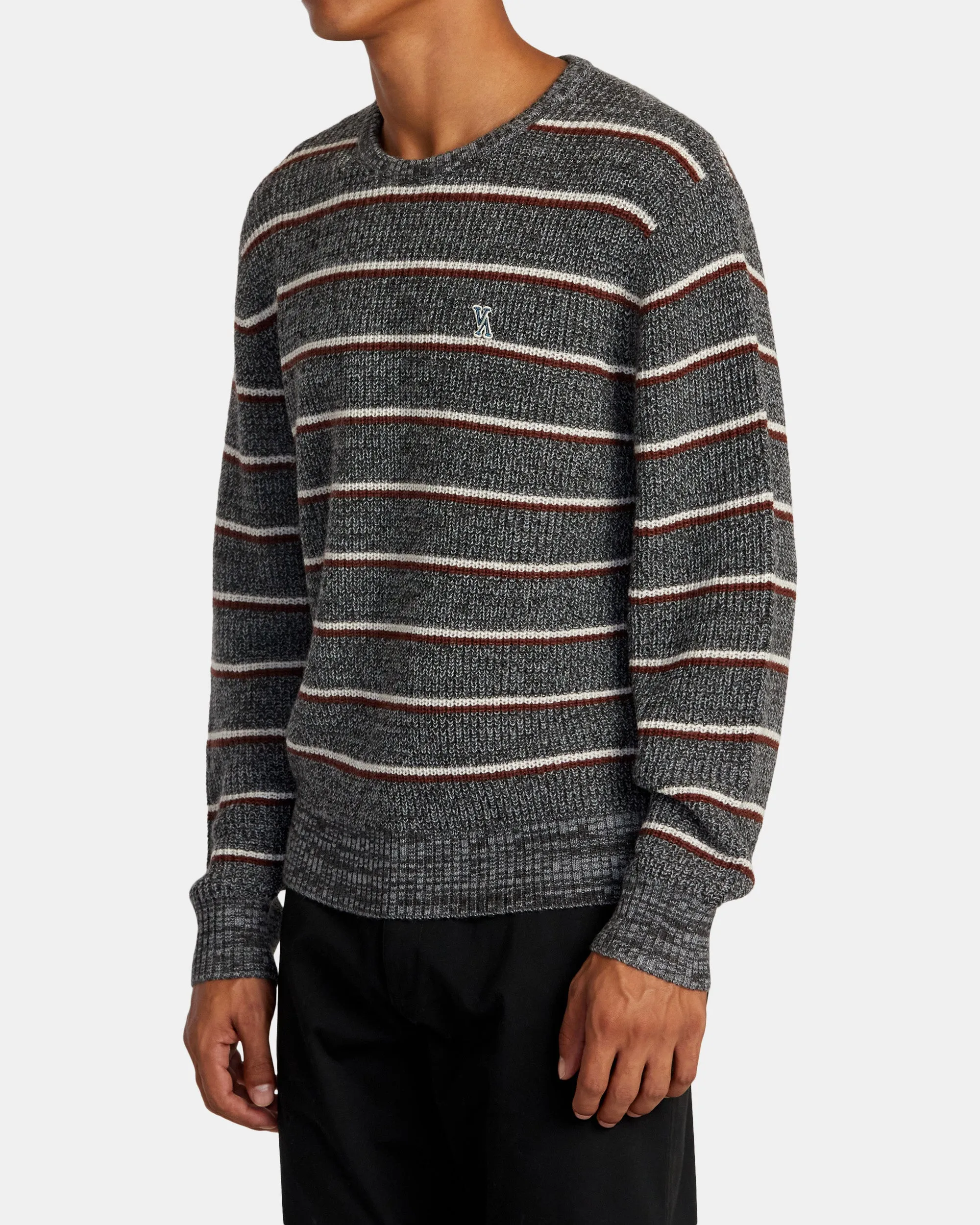 Yalla Stripe Sweater - Grey Noise