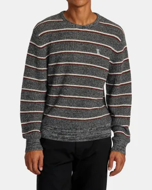 Yalla Stripe Sweater - Grey Noise